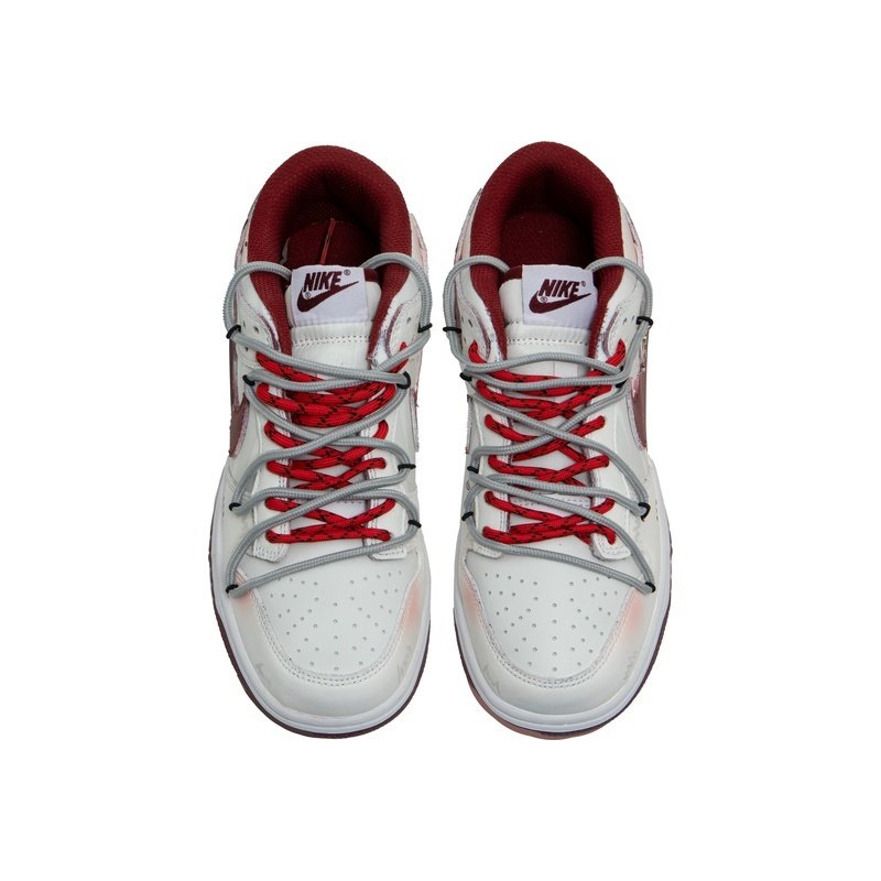 Custom Dunk Shoes White Red Cream Chocolate - Image 4
