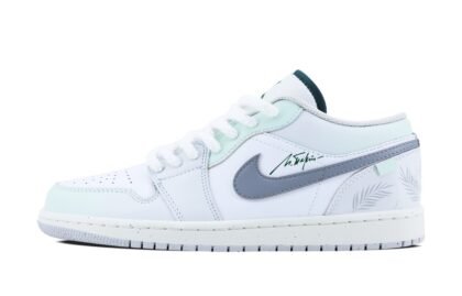 Custom Jordan Shoes White Green Mint Grove